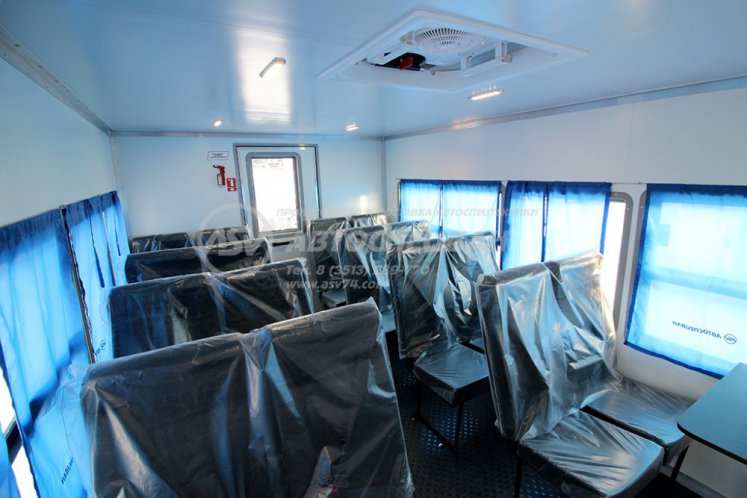 Вахтовый автобус Урал 4320-4971-80, 16 мест с грузовой платформой 11