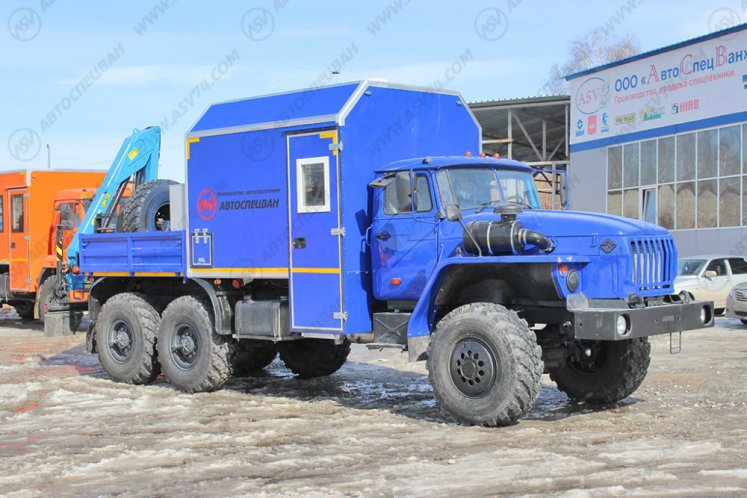 Агрегат для ремонта и обслуживания качалок АРОК Урал 4320-1912-60 (Евро-5) с бортовой платформой и КМУ ИМ-50 0