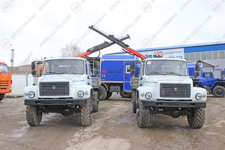 Бортовой автомобиль ГАЗ 33088 Егерь с КМУ Palfinger 1500 3