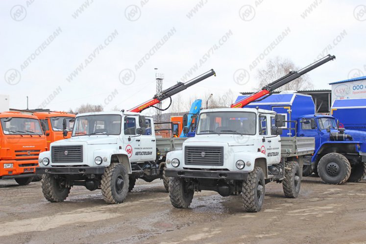 Бортовой автомобиль ГАЗ 33088 Егерь с КМУ Palfinger 1500 4