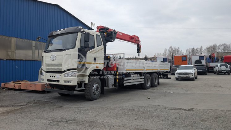 Бортовой автомобиль FAW J6 c КМУ Sunhunk S-1606 5