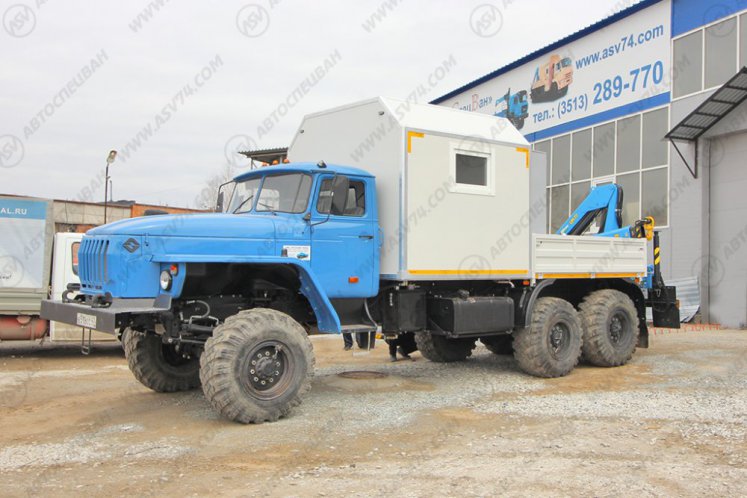 Агрегат ремонта и обслуживания качалок АРОК Урал 4320-71 с КМУ ИМ-50 0