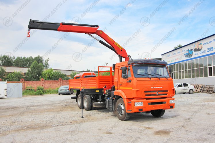 Бортовой автомобиль КАМАЗ 65115 с КМУ Palfinger 15500 4