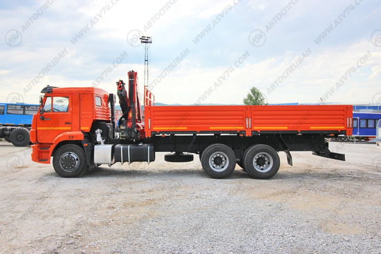 Бортовой автомобиль КАМАЗ 65115 с КМУ Palfinger 15500 5