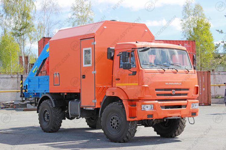 Агрегат наземного ремонта водоводов АНРВ Камаз 43502 с КМУ ИМ-20 1