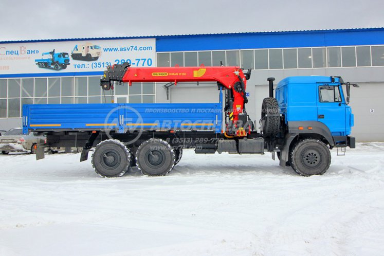 Бортовой автомобиль Урал 4320-4972-80М (бескапотный) с КМУ IT-150 (тросовый) 1