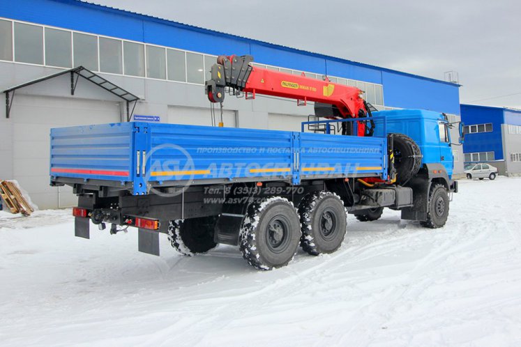 Бортовой автомобиль Урал 4320-4972-80М (бескапотный) с КМУ IT-150 (тросовый) 2