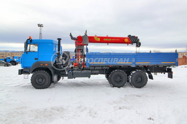 Бортовой автомобиль Урал 4320-4972-80М (бескапотный) с КМУ IT-150 (тросовый) 4