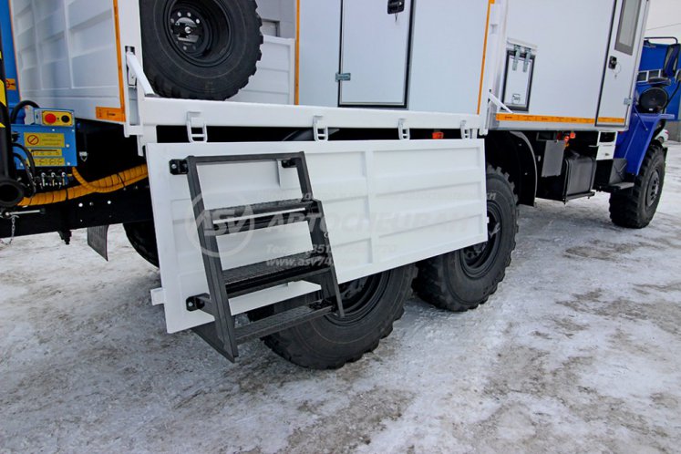 Передвижная мастерская ПАРМ Урал 4320-1951-60 с бортовой платформой и КМУ ИМ-20 5