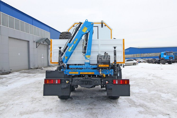 Передвижная мастерская ПАРМ Урал 4320-1951-60 с бортовой платформой и КМУ ИМ-20 4