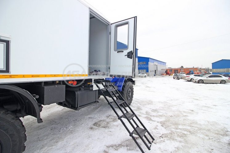 Передвижная мастерская ПАРМ Урал 4320-1951-60 с бортовой платформой и КМУ ИМ-20 8