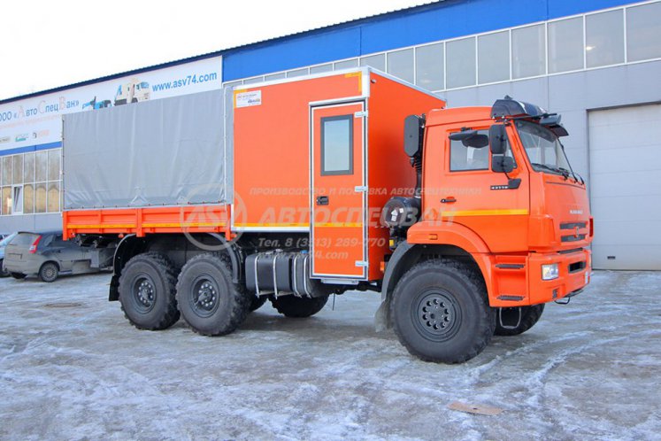 ГПА КамАЗ 43118-3027-50 с бортовой платформой и тентом 0