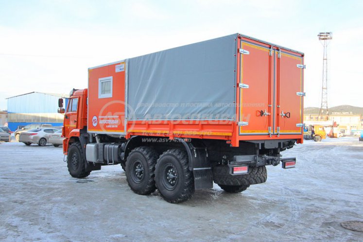 ГПА КамАЗ 43118-3027-50 с бортовой платформой и тентом 1