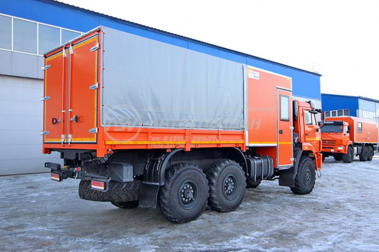 ГПА КамАЗ 43118-3027-50 с бортовой платформой и тентом 3