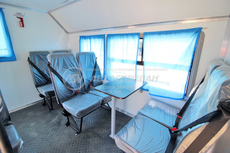 Вахтовый автобус с КМУ ИМ-50. Урал 4320-1112-61Е5, 8 мест 4
