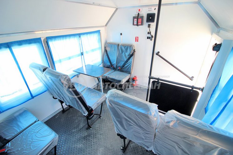 Вахтовый автобус с КМУ ИМ-50. Урал 4320-1112-61Е5, 8 мест 6