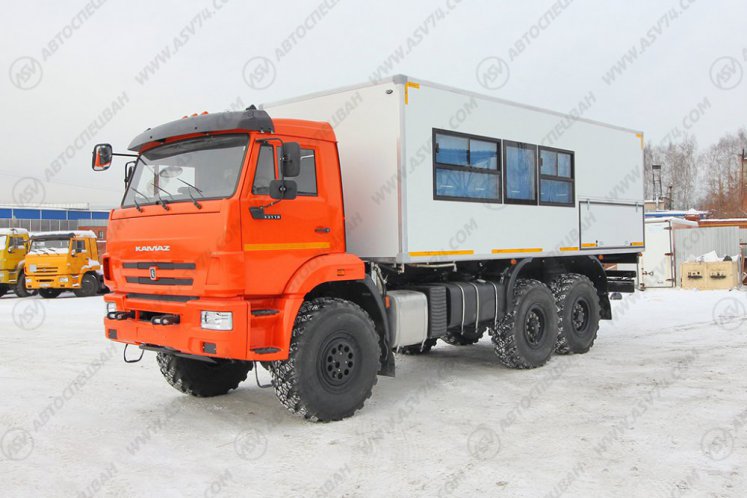 Вахтовый автобус с бытовым отсеком (кухней), КАМАЗ 43118-3027-50, 14 мест 1