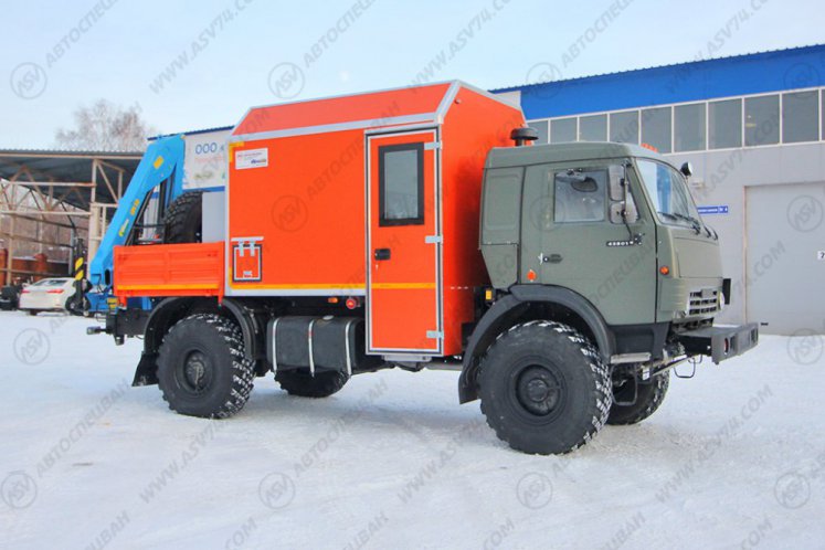 Агрегат ремонта и обслуживания качалок АРОК КАМАЗ 43502-66 с КМУ ИМ-50 0