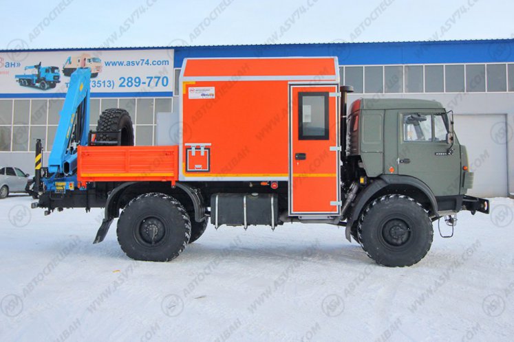 Агрегат ремонта и обслуживания качалок АРОК КАМАЗ 43502-66 с КМУ ИМ-50 1