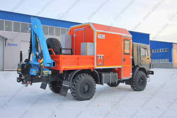 Агрегат ремонта и обслуживания качалок АРОК КАМАЗ 43502-66 с КМУ ИМ-50 2