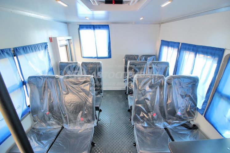 Вахтовый автобус с бортовой платформой и КМУ Palfinger 8500 КАМАЗ 43118-3027-50, 16 мест 8