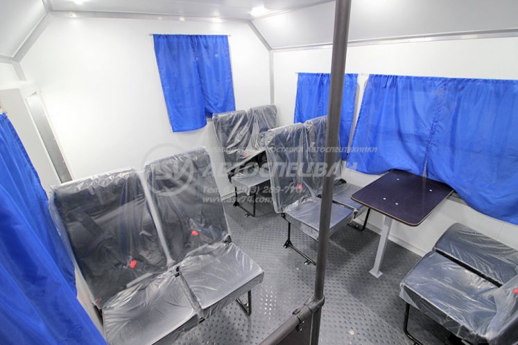 Вахтовый автобус Урал 4320-4152-81Е5, 8 мест с бортовой платформой 4