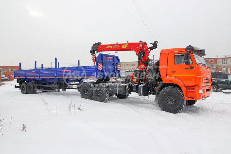 Седельный тягач КАМАЗ 43118-50 с КМУ ИТ-150 (тросовый) 14