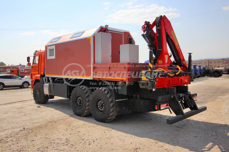 Агрегат для ремонта и обслуживания качалок АРОК КамАЗ 43118-3027-50 с КМУ Palfinger 13.501 3