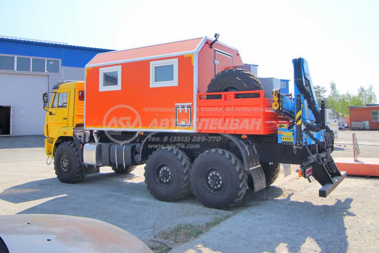 Агрегат ремонта и обслуживания качалок АРОК КАМАЗ 43118 с КМУ ИМ-100 3