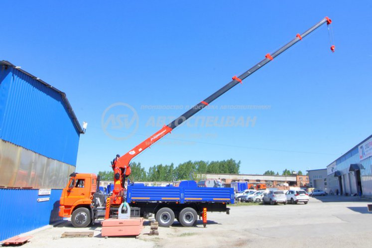 Бортовой КАМАЗ 65115-50 с КМУ Kanglim 1256GII 2