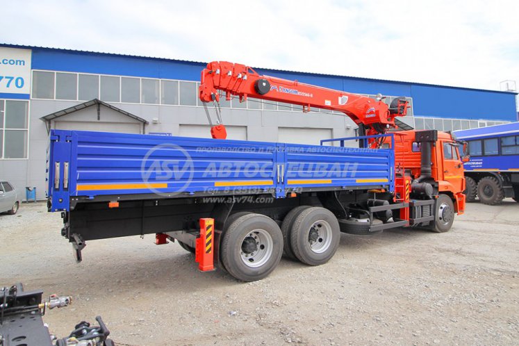 Бортовой КАМАЗ 65115-50 с КМУ Kanglim 1256GII 5
