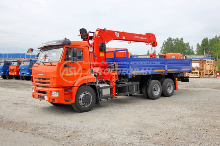 Бортовой КАМАЗ 65115-50 с КМУ Kanglim 1256GII 1