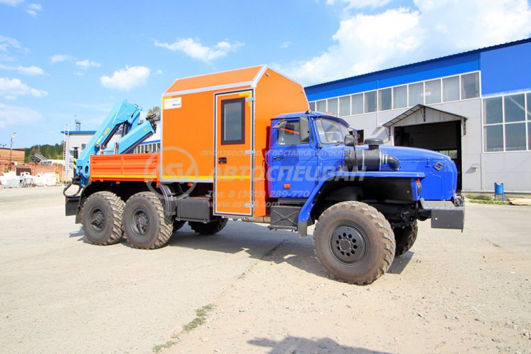 ГПА Урал 4320-1912-60Е5 с КМУ ИМ-95 оранжевый кузов 0