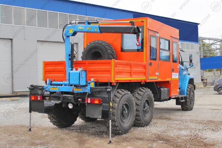 Вахтовый автобус с КМУ Урал 4320-6952-72 NEXT, 12 мест 2