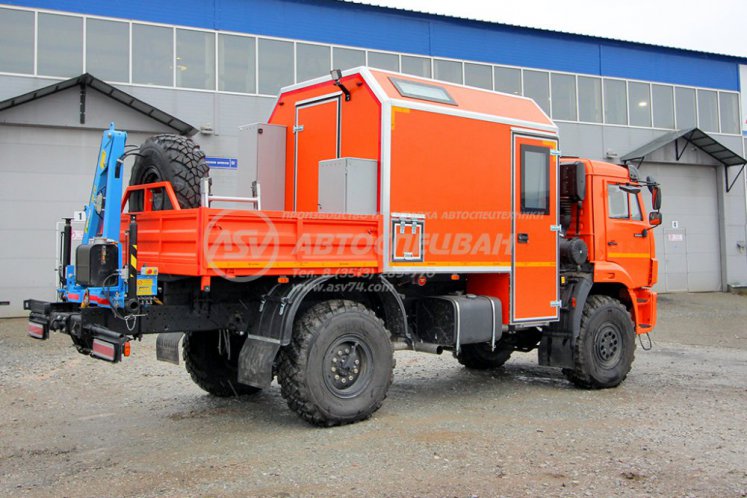 Агрегат ремонта и обслуживания качалок АРОК КамАЗ 43502-3036-66 с КМУ ИМ-20 2