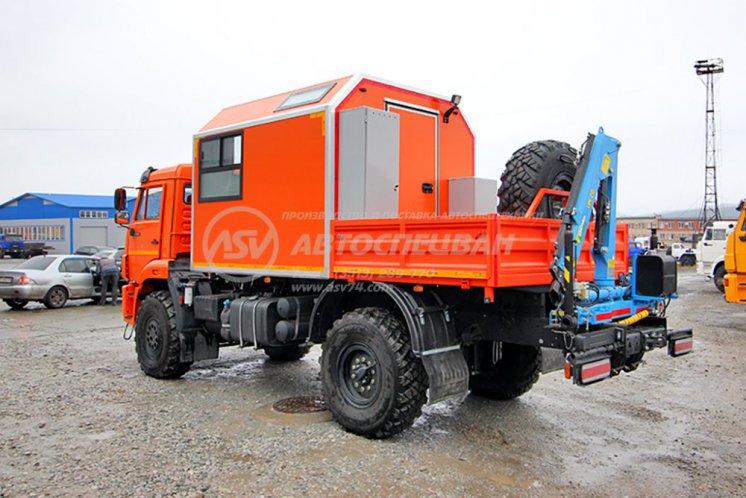 Агрегат ремонта и обслуживания качалок АРОК КамАЗ 43502-3036-66 с КМУ ИМ-20 3