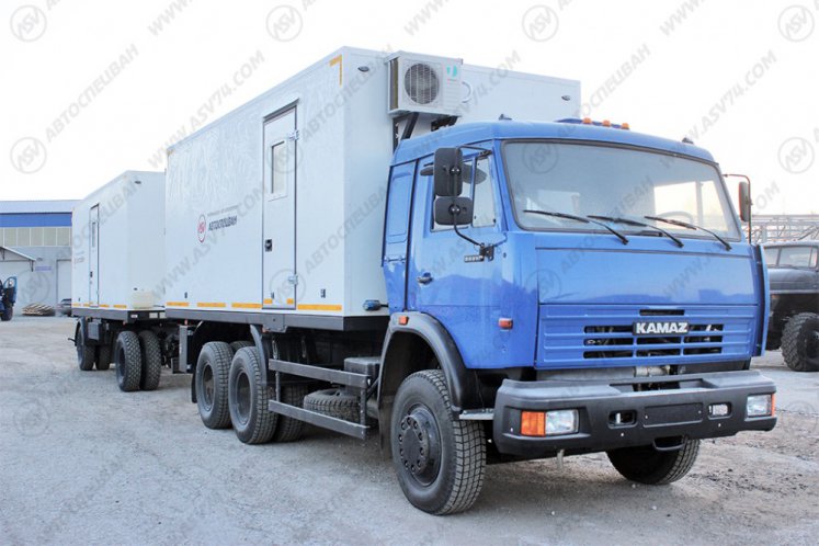 Передвижной учебный центр на шасси Камаз 65115 Нефаз 8332 с вагон-домом 0