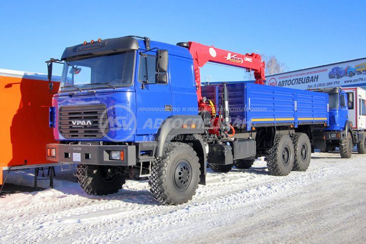 Бортовой Урал 4320-4972-80 с КМУ UNIC 554 1