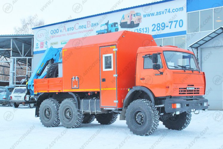 Агрегат ремонта и обслуживания качалок АРОК КАМАЗ 43118-3027-50 с КМУ ИМ-95 0