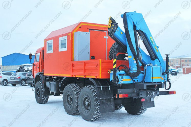 Агрегат ремонта и обслуживания качалок АРОК КАМАЗ 43118-3027-50 с КМУ ИМ-95 3