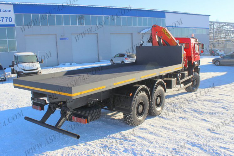 Бортовой автомобиль КАМАЗ 6522 с КМУ PK23500 (контейнеровоз) 1