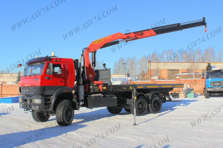 Бортовой автомобиль КАМАЗ 6522 с КМУ PK23500 (контейнеровоз) 2