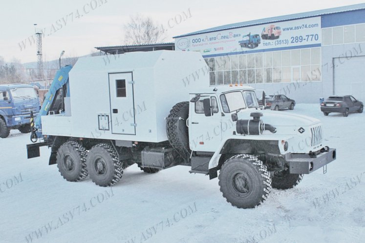 Агрегат ремонта и обслуживания качалок АРОК Урал 4320 с КМУ ИМ-50 0