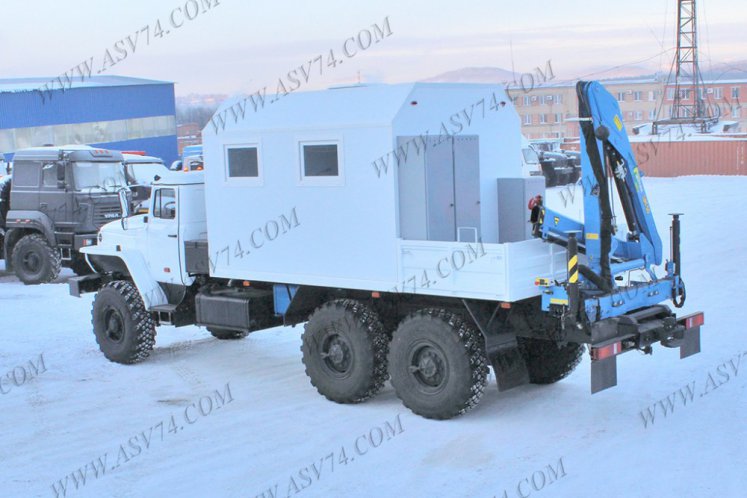 Агрегат ремонта и обслуживания качалок АРОК Урал 4320 с КМУ ИМ-50 2