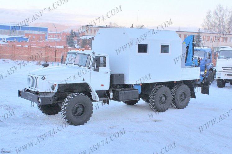 Агрегат ремонта и обслуживания качалок АРОК Урал 4320 с КМУ ИМ-50 3