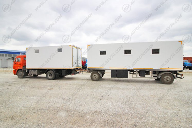 Передвижной мобильный комплекс на шасси Камаз 43253-69(G5) с вагон-домом 2