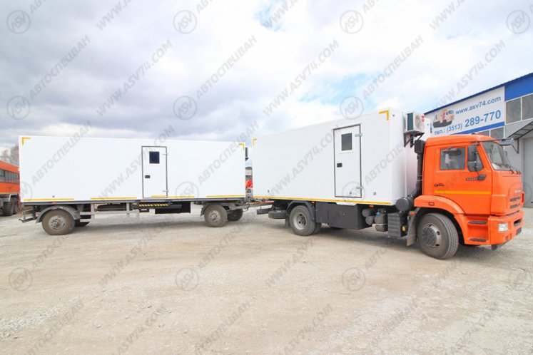 Передвижной мобильный комплекс на шасси Камаз 43253-69(G5) с вагон-домом 0