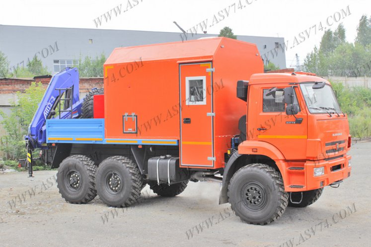 Агрегат ремонта и обслуживания качалок АРОК КАМАЗ 43118 с КМУ АНТ 12.2 0