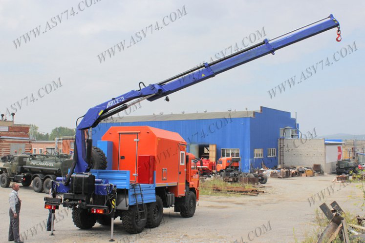 Агрегат ремонта и обслуживания качалок АРОК КАМАЗ 43118 с КМУ АНТ 12.2 3