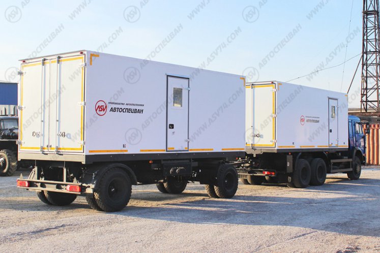 Передвижной учебный центр на шасси Камаз 65115 Нефаз 8332 с вагон-домом 3